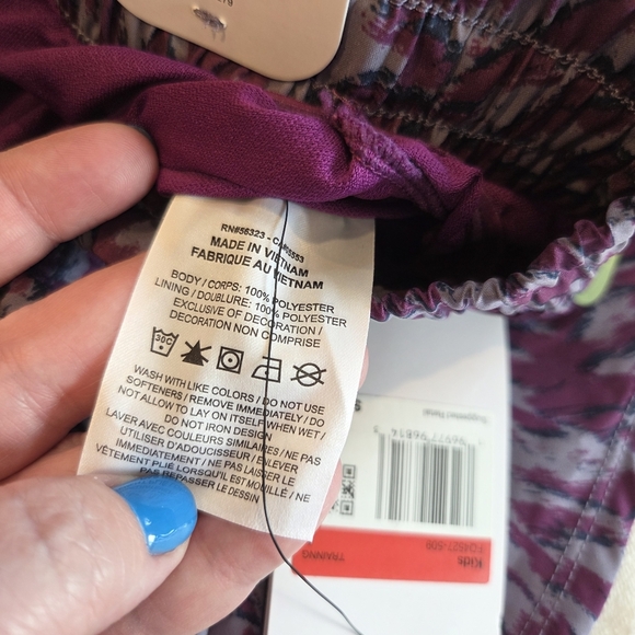 Nike One Kids' Training Shorts - Purple Animal Print - Size Large Dri-Fit Youth - Picture 6 of 10